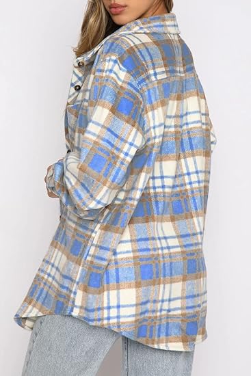 Women's Plaid Shirt Blue